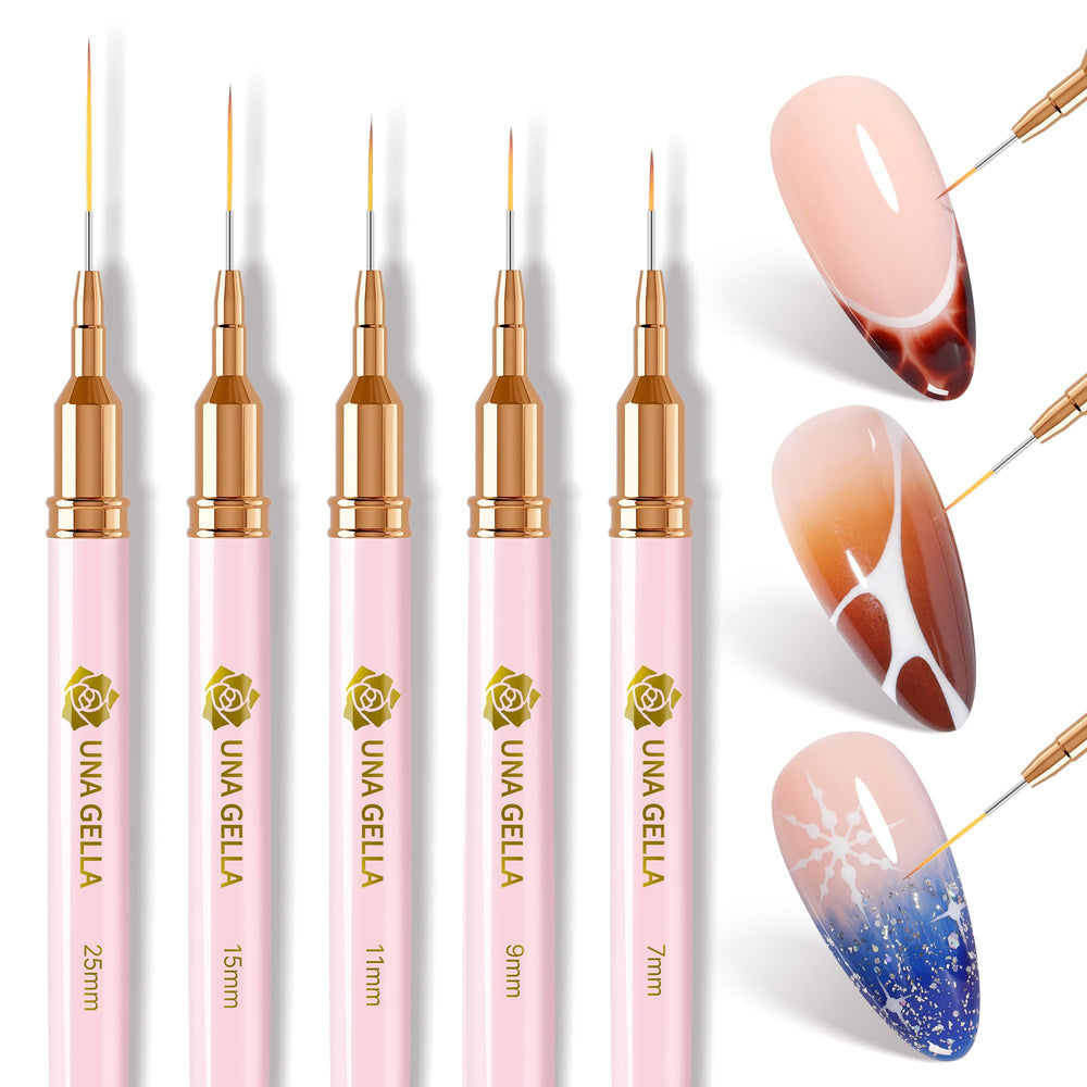 UNA GELLA 7mm fine line brush for precise gel art lines.