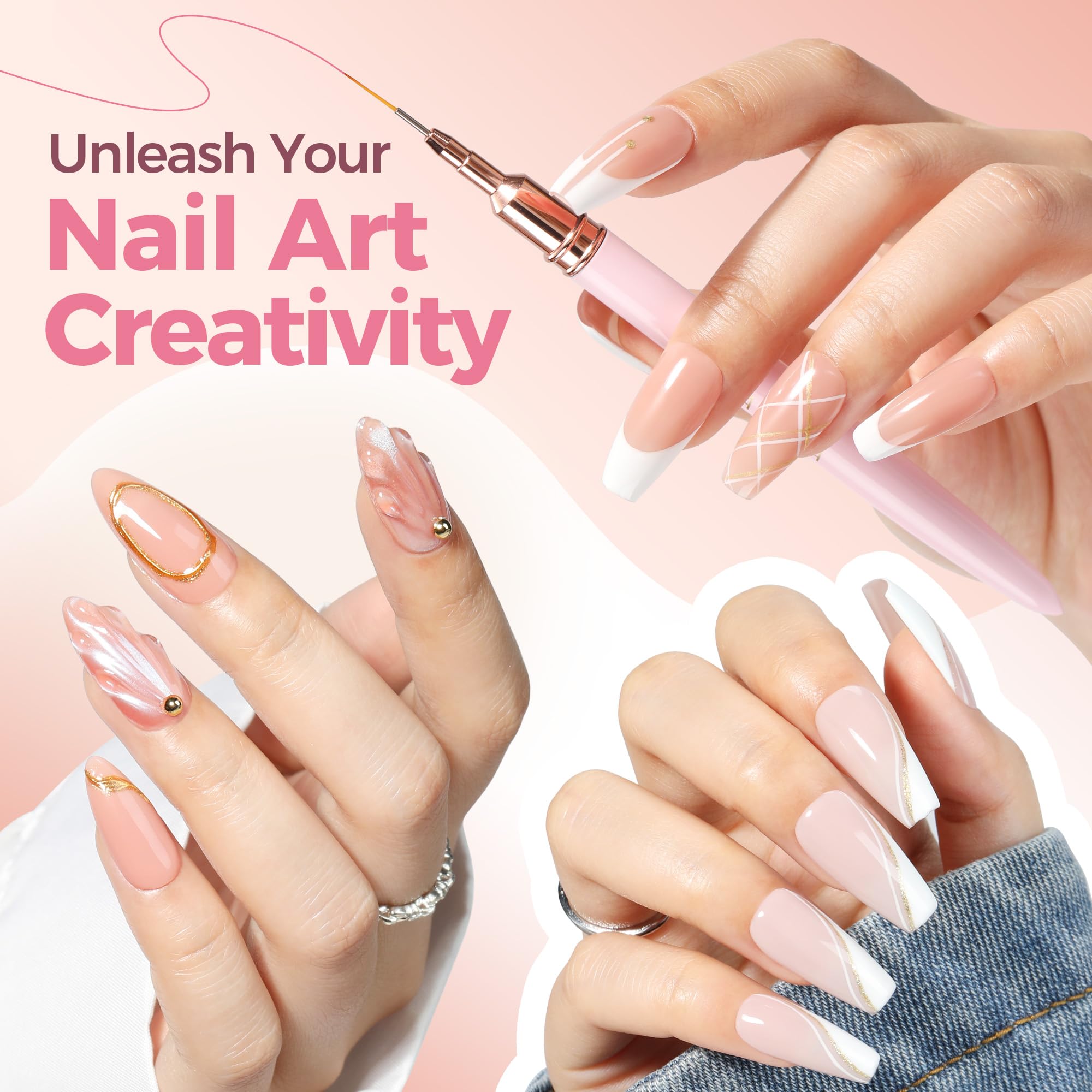UNA GELLA 9mm detail stroke brush for delicate detailing.