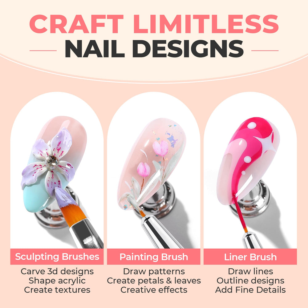 UNA GELLA painting brush for intricate nail designs.