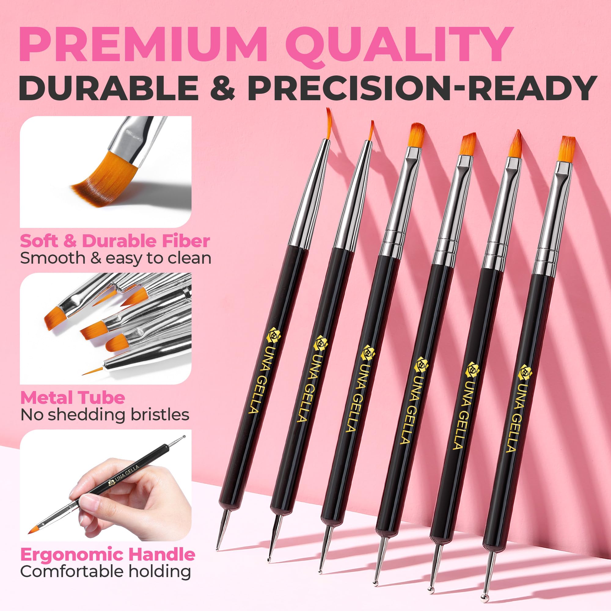 UNA GELLA durable metal handle with ergonomic grip