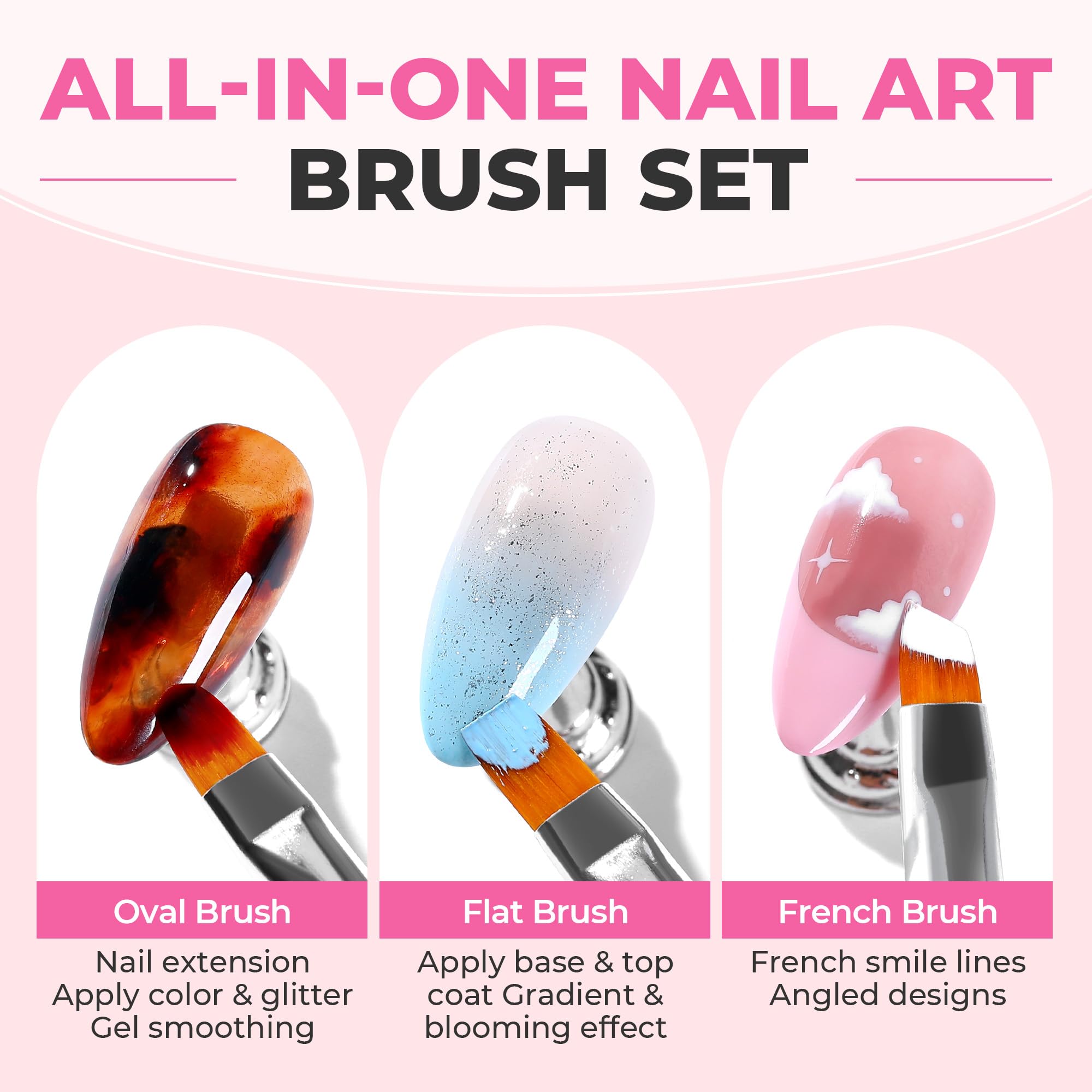 UNA GELLA sculpting brush for dimensional nail details
