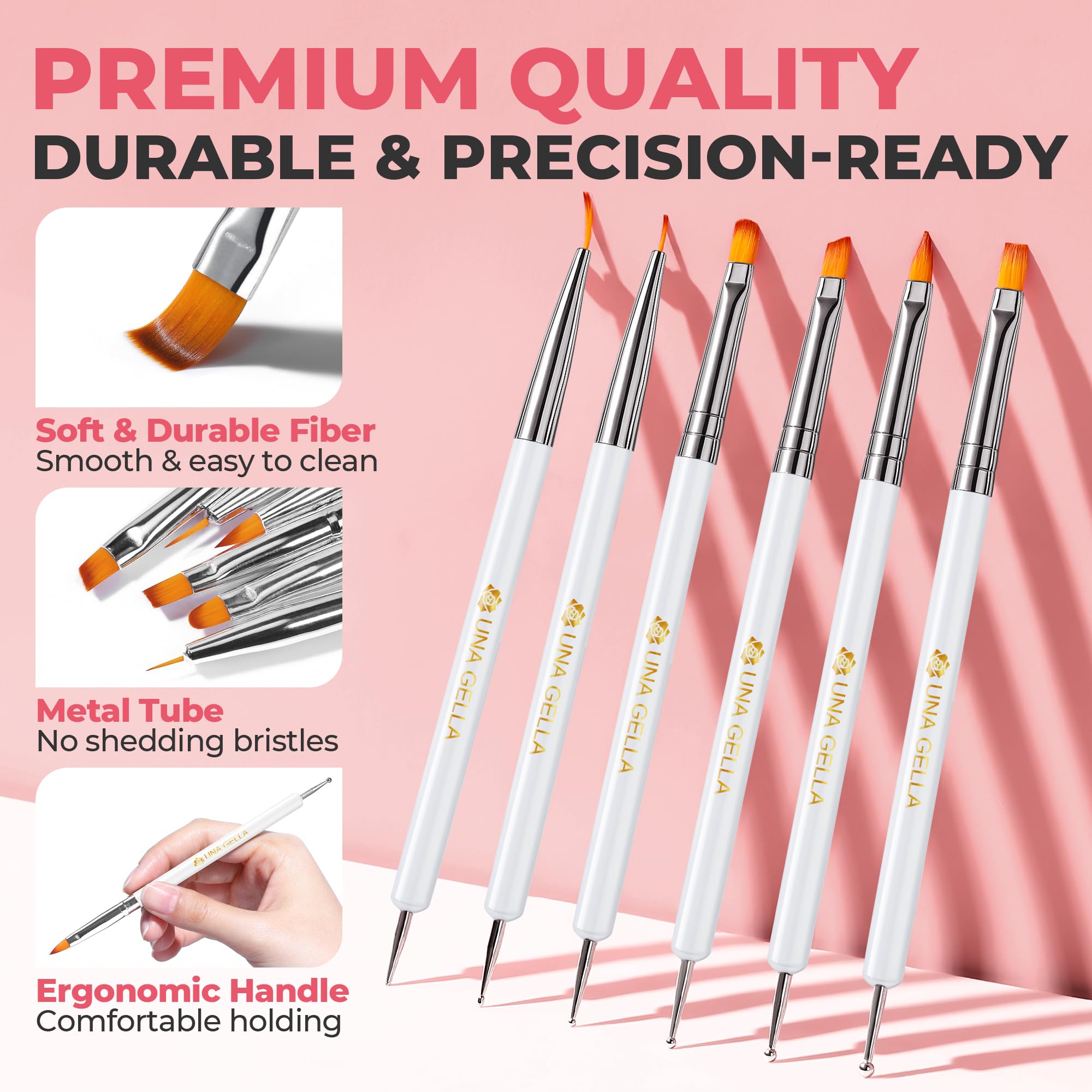 UNA GELLA Nail Art Set dotting tool for dots and rhinestones.
