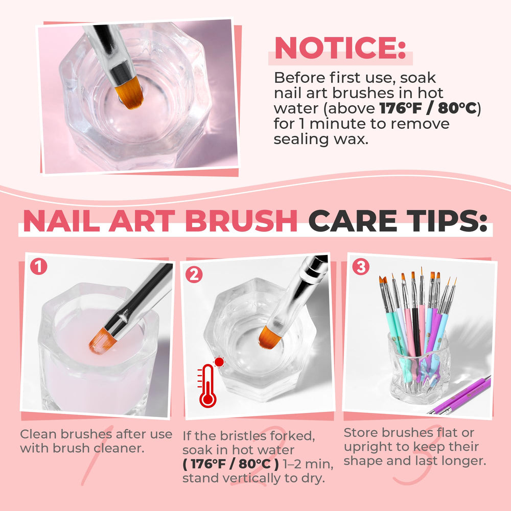 UNA GELLA Nail Art Set durable handle for comfortable grip.