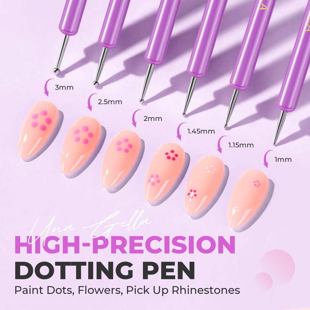 UNA GELLA nail art pens liner brush allows precise outlining and detailing.