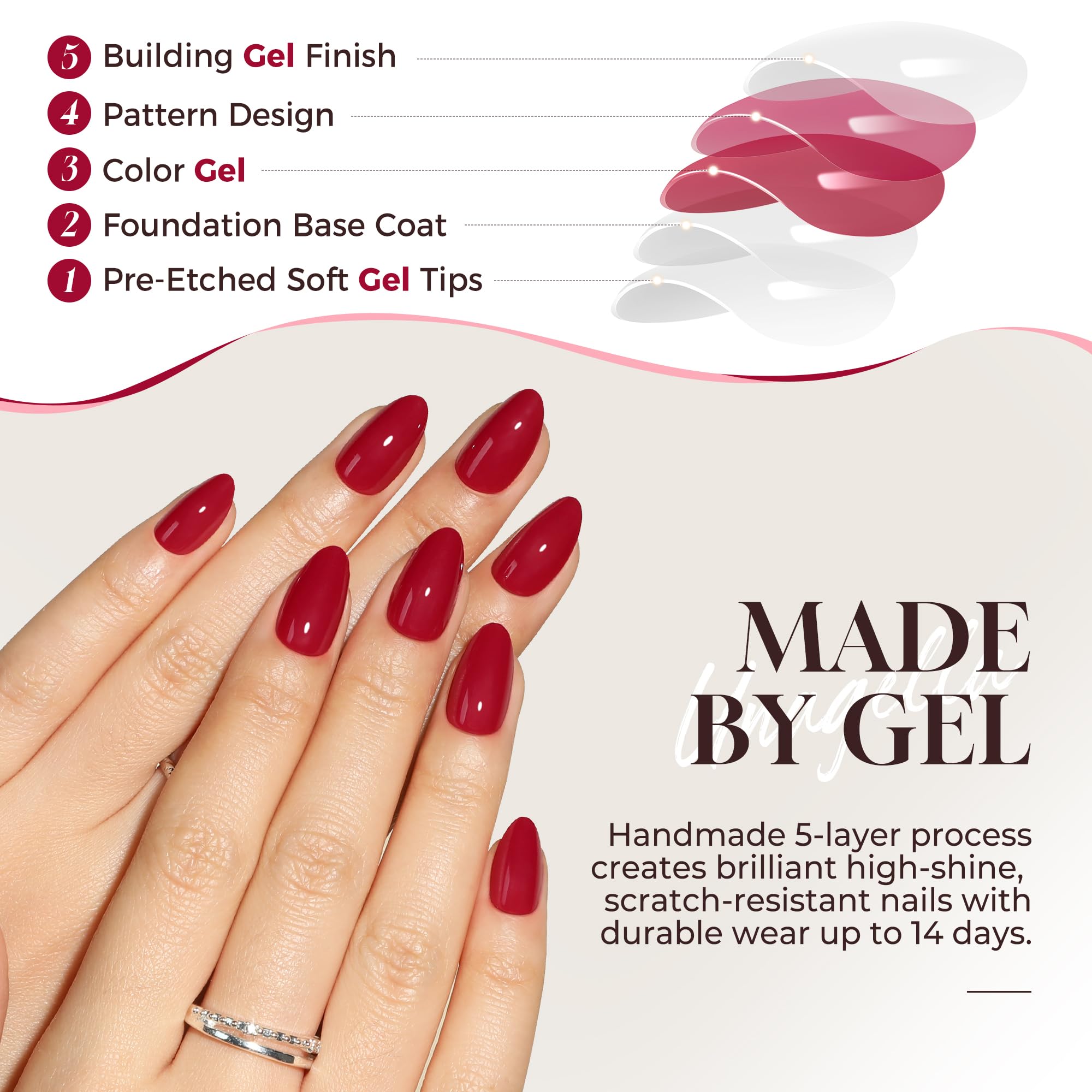 UNA GELLA nail glue and adhesive tabs support secure wear and easy removal