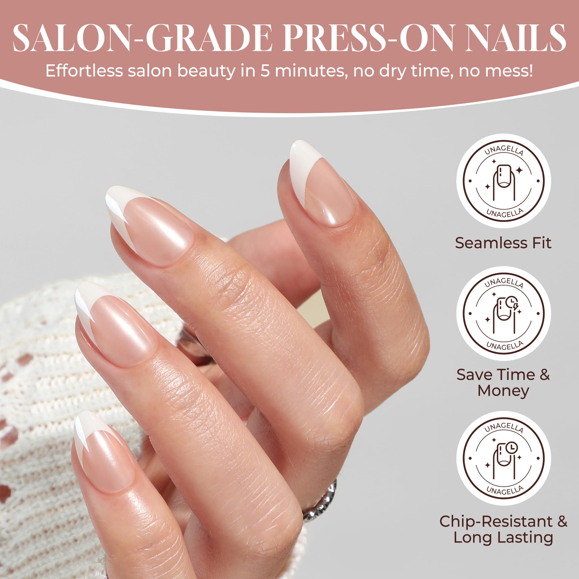 UNA GELLA nail glue provides strong adhesion for secure wear