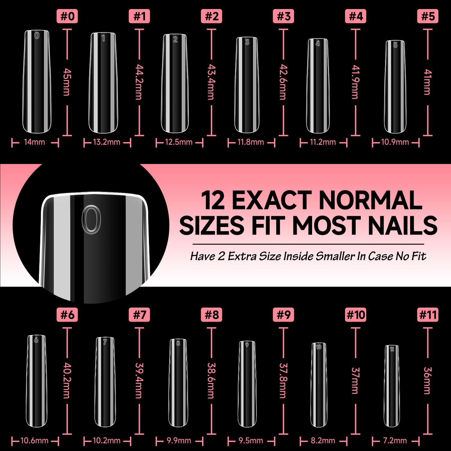 UNA GELLA nail tips suitable for DIY and professional nail art sessions