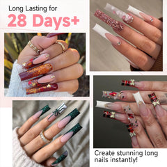 UNA GELLA nail tips full-cover square straight for natural-looking extensions