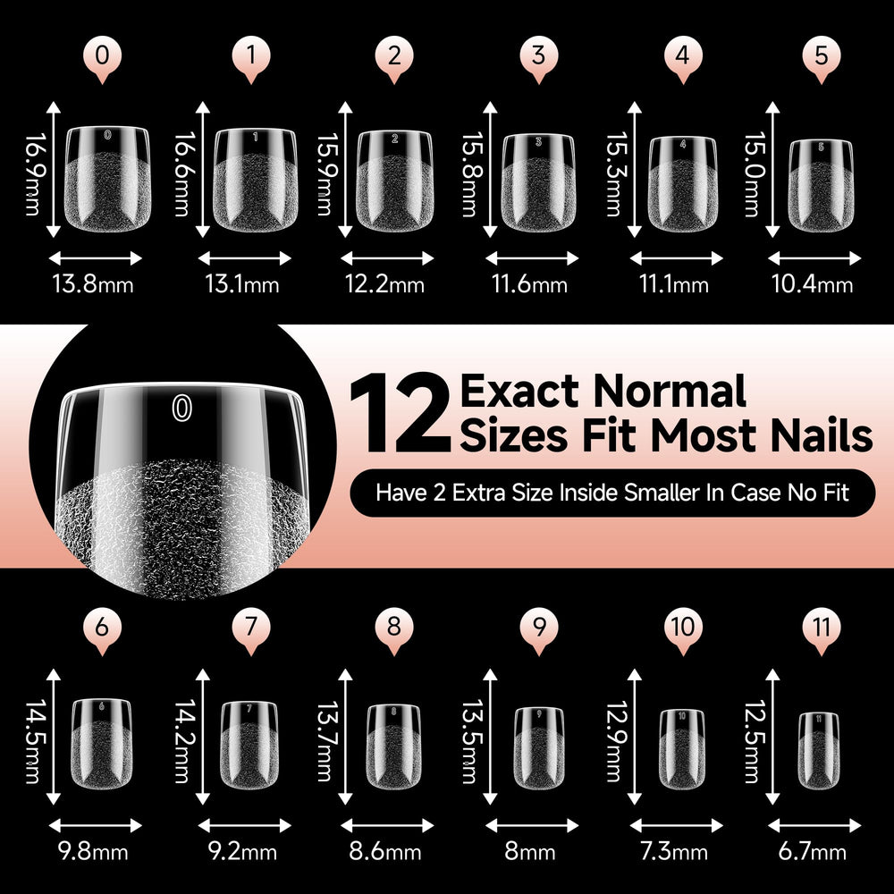 UNA GELLA nail tips square breathable soft-gelly tips for comfortable shaping.