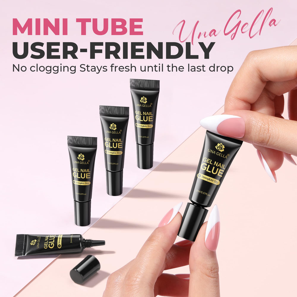 UNA GELLA portable press-on nail glue is ideal for on-the-go fixes.