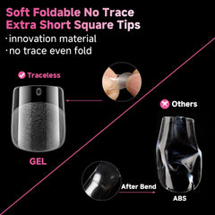 UNA GELLA nail tips showing pre etched edges saving filing time.