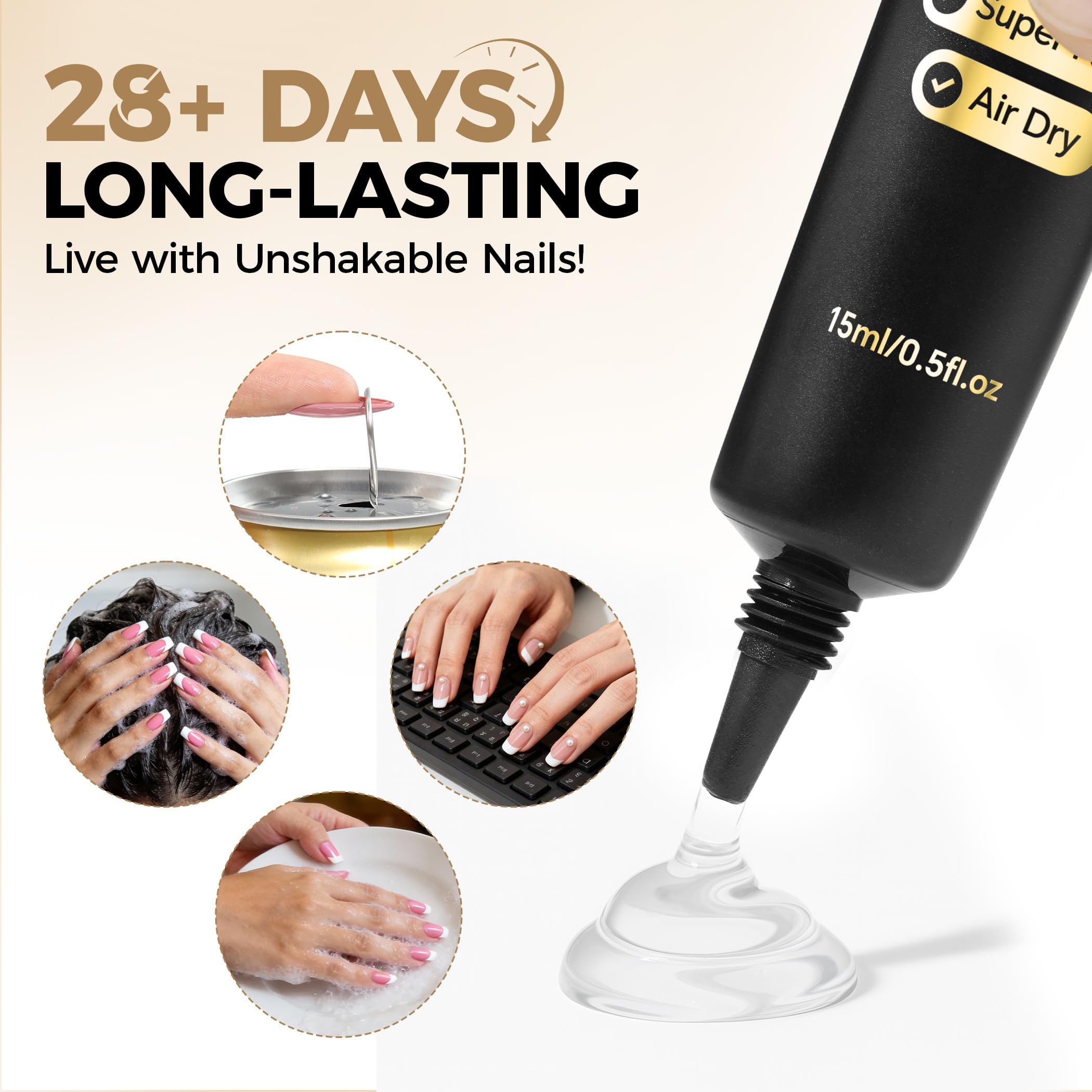 UNA GELLA precision nozzle enabling controlled, mess-free application