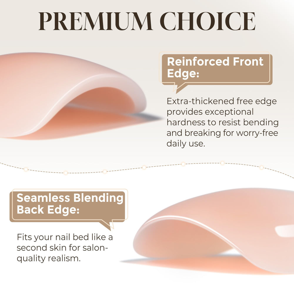 UNA GELLA soft gel material feels natural on nails.