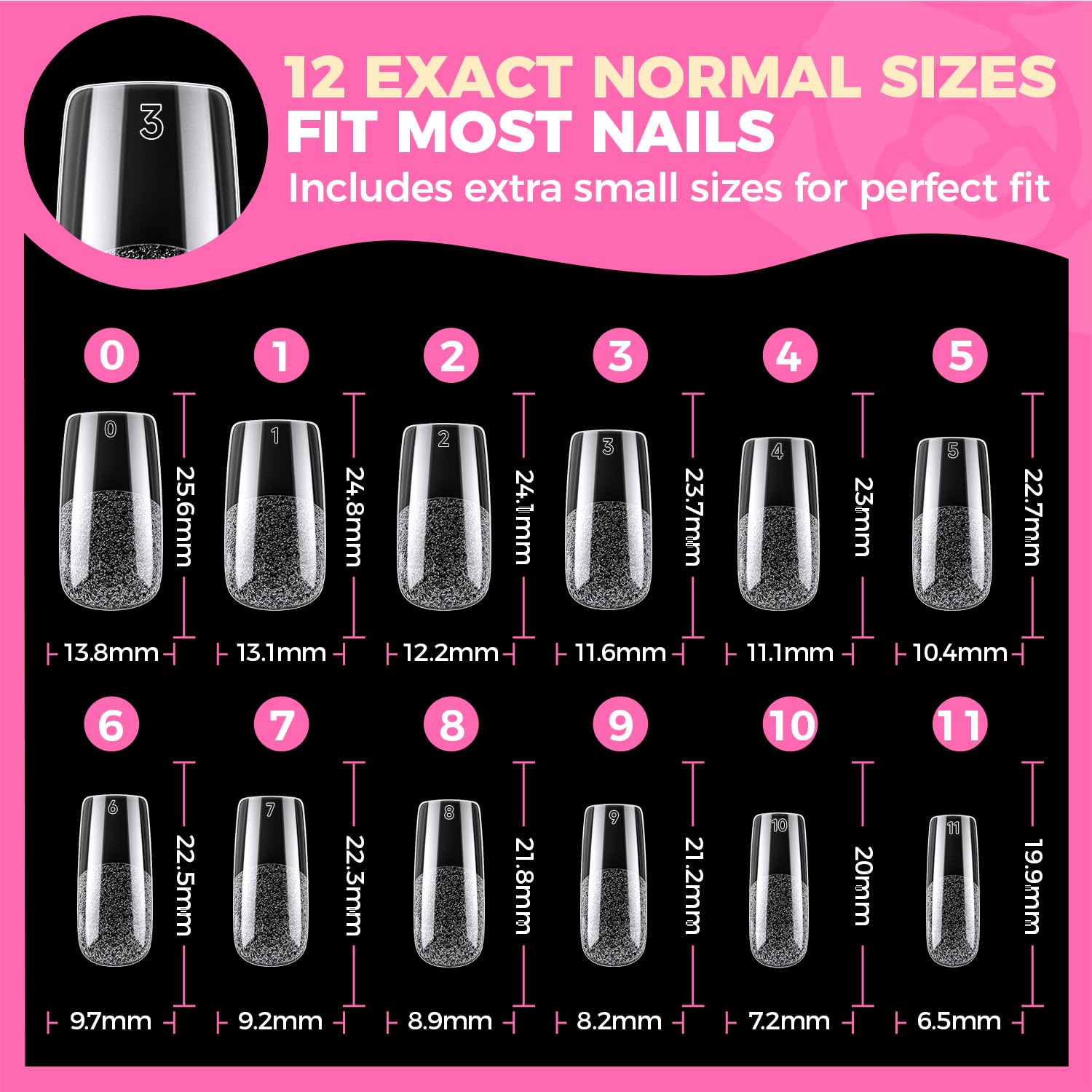 UNA GELLA square fake nails packaging box highlights bulk gel tips.