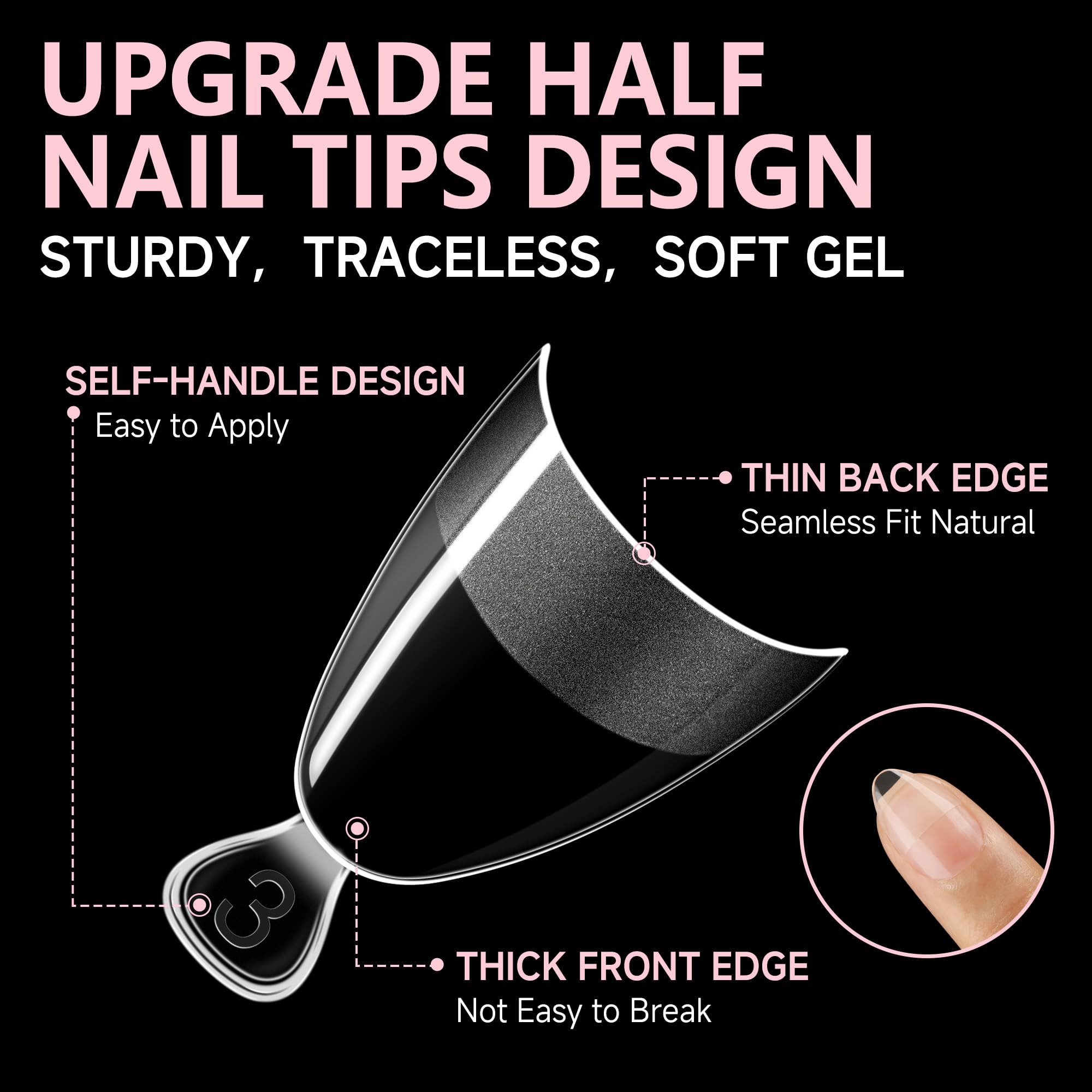 UNA GELLA strong adhesion tip ensures seamless, crease-free application