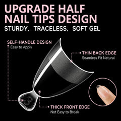 UNA GELLA strong adhesion tip ensures seamless, crease-free application