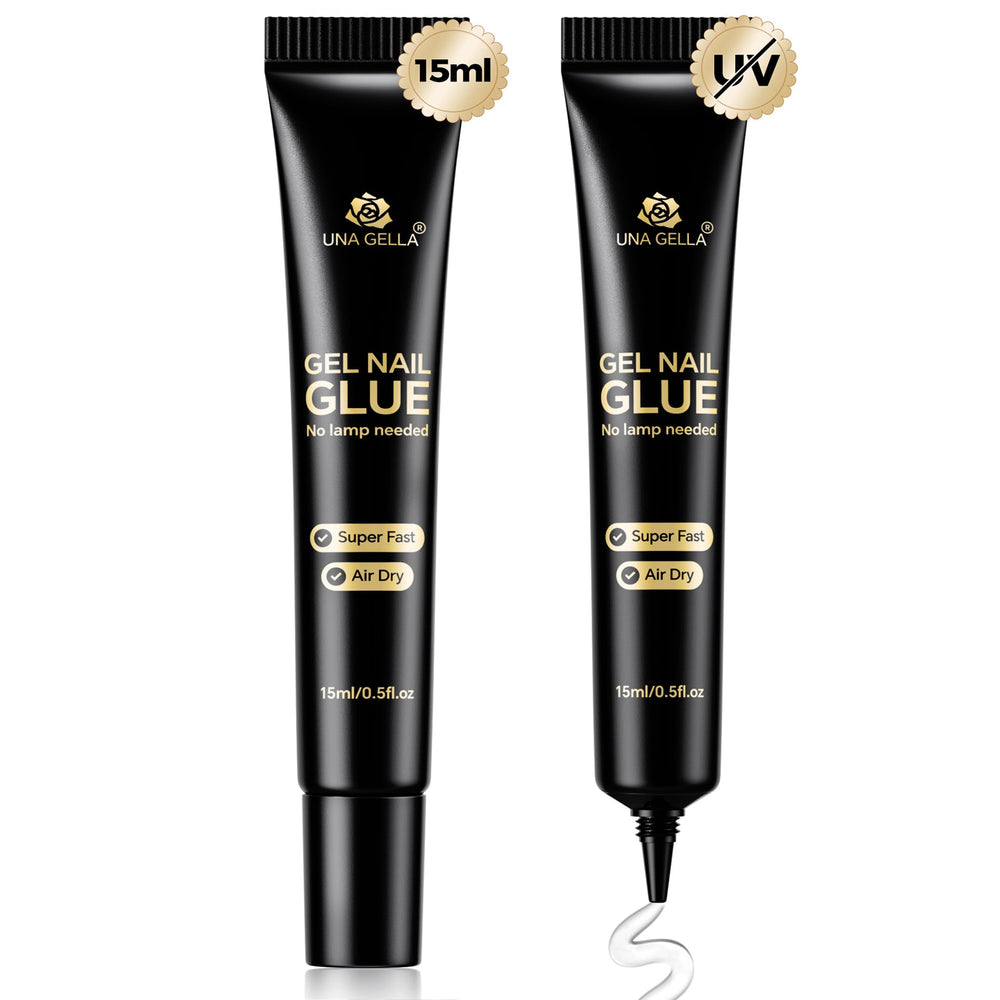 UNA GELLA Strong Nail Glue Gel bottle with precision pour for secure press-ons