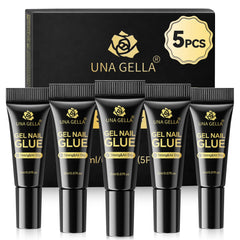 UNA GELLA nail glue with 30-second dry time for fast, durable nail applications.