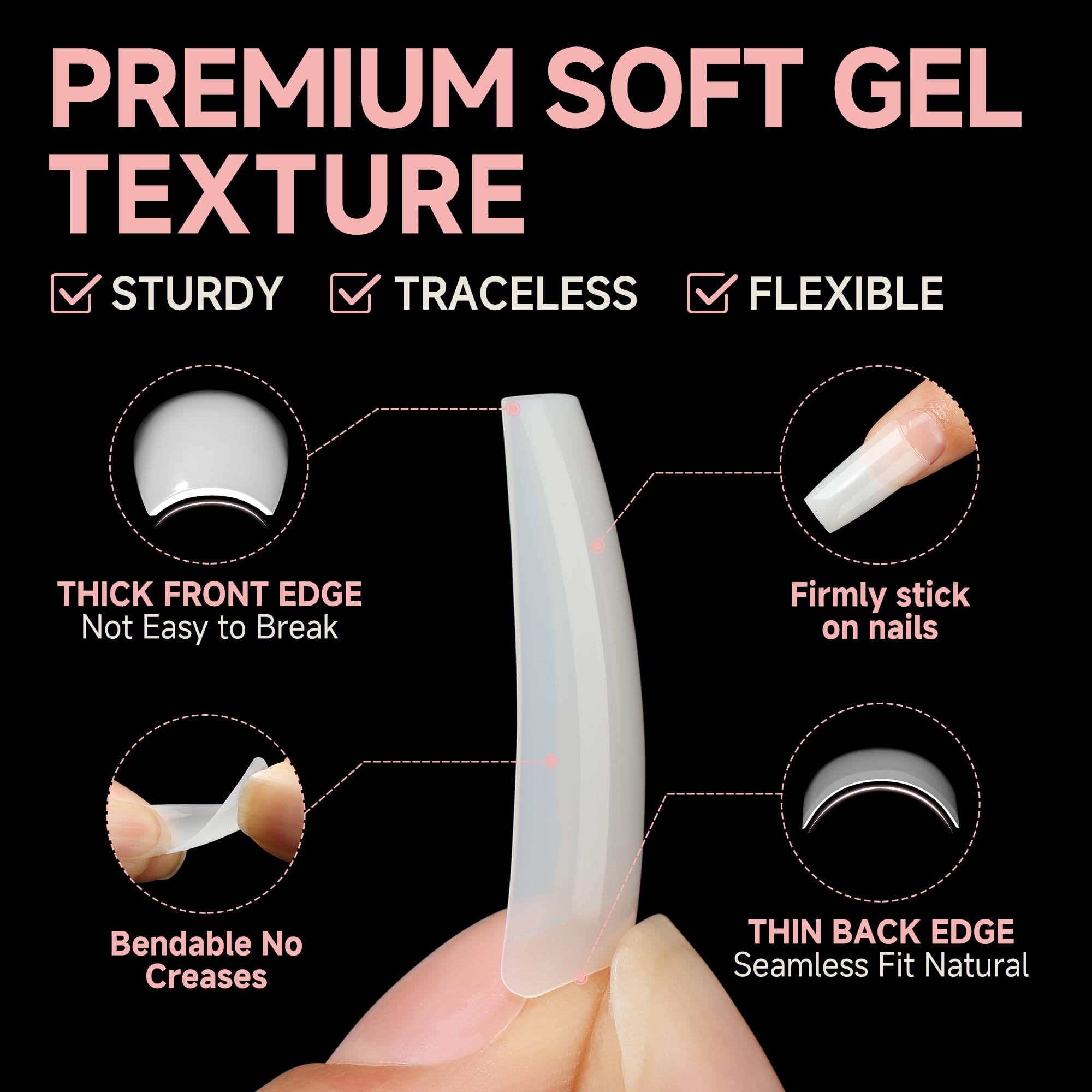 UNA GELLA thicker-front thinner-back design for comfortable, natural fit