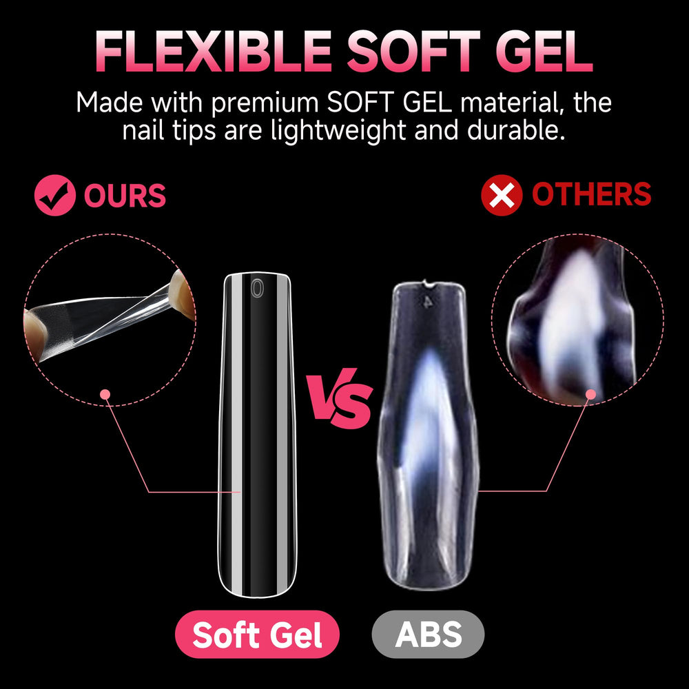 UNA GELLA packaging featuring 216-piece set and 12 sizes for versatility.