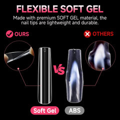 UNA GELLA packaging featuring 216-piece set and 12 sizes for versatility.