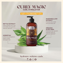 Uncle Funky's Daughter Curly Magic Stimulator moisture-boosted finish on waves