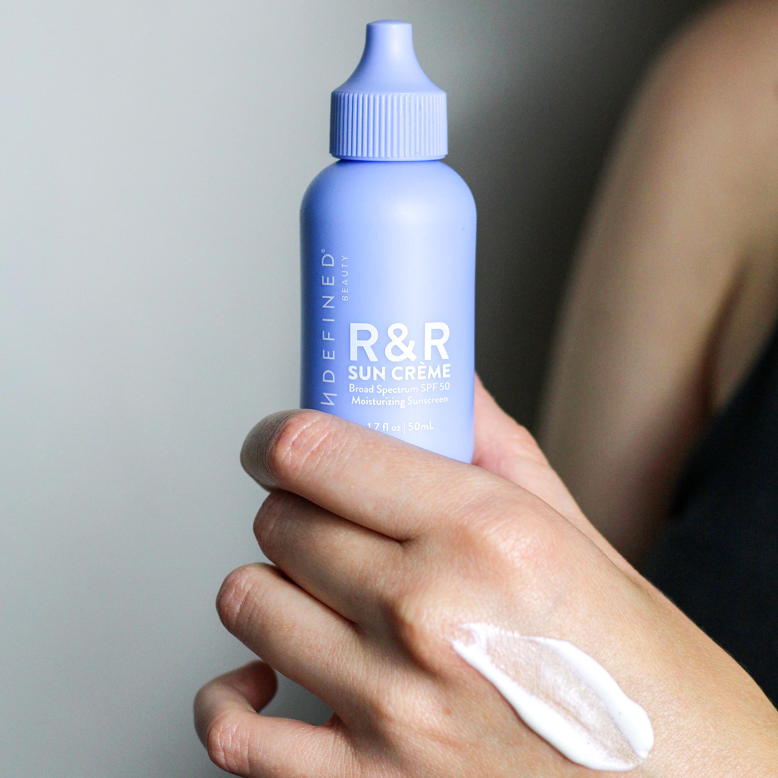 Undefined Beauty R&R Sun Crème SPF 50 outdoor-ready routine for daily protection.