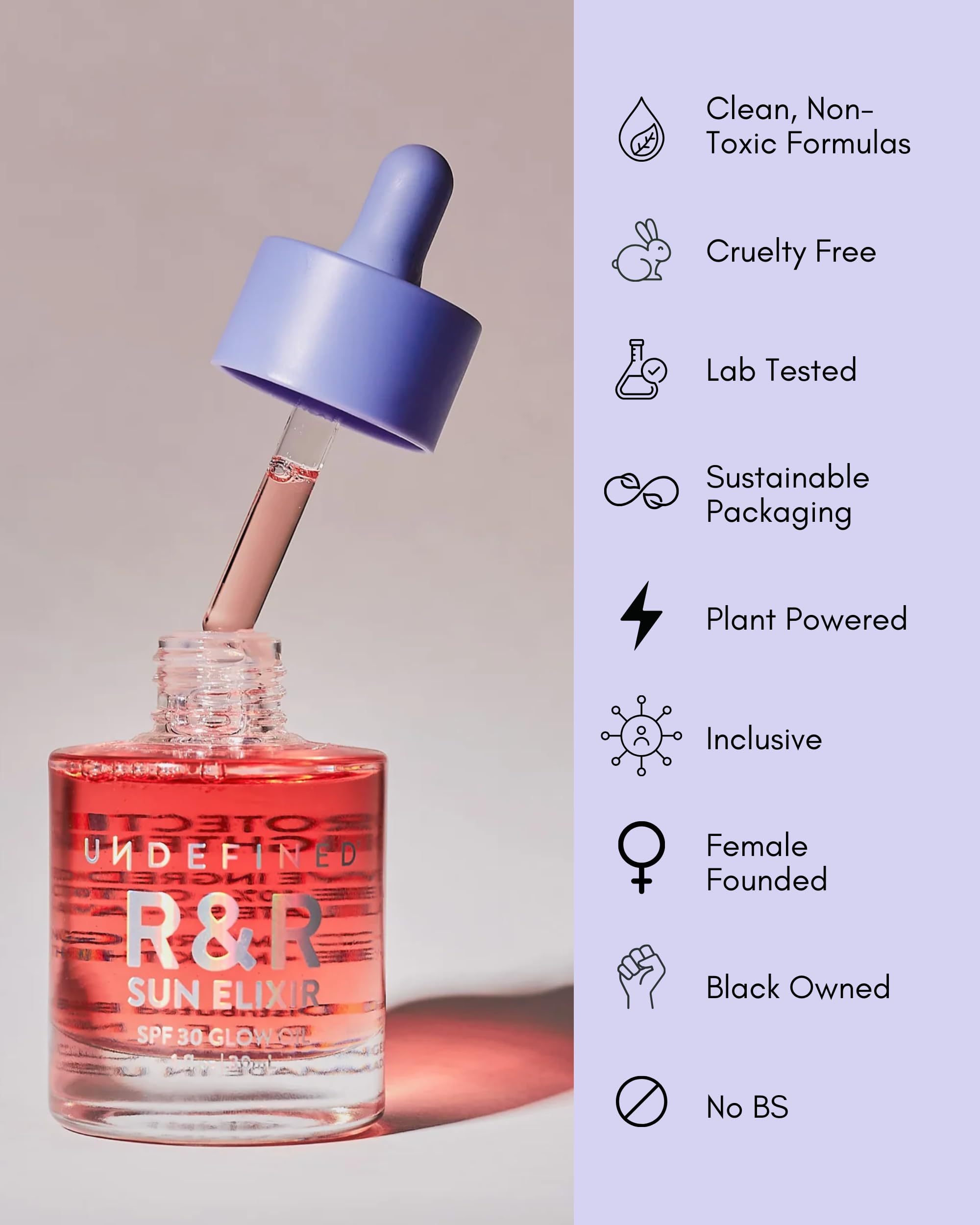 Undefined Beauty R&R Sun Elixir multitask for face, scalp, hair, and body