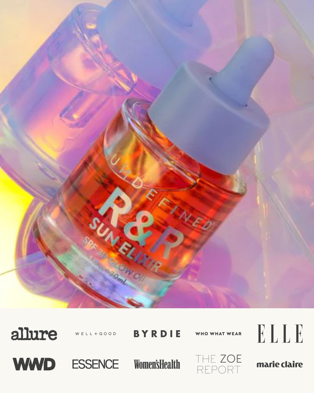Undefined Beauty R&R Sun Elixir blends rosehip and amla for skin-supporting antioxidants