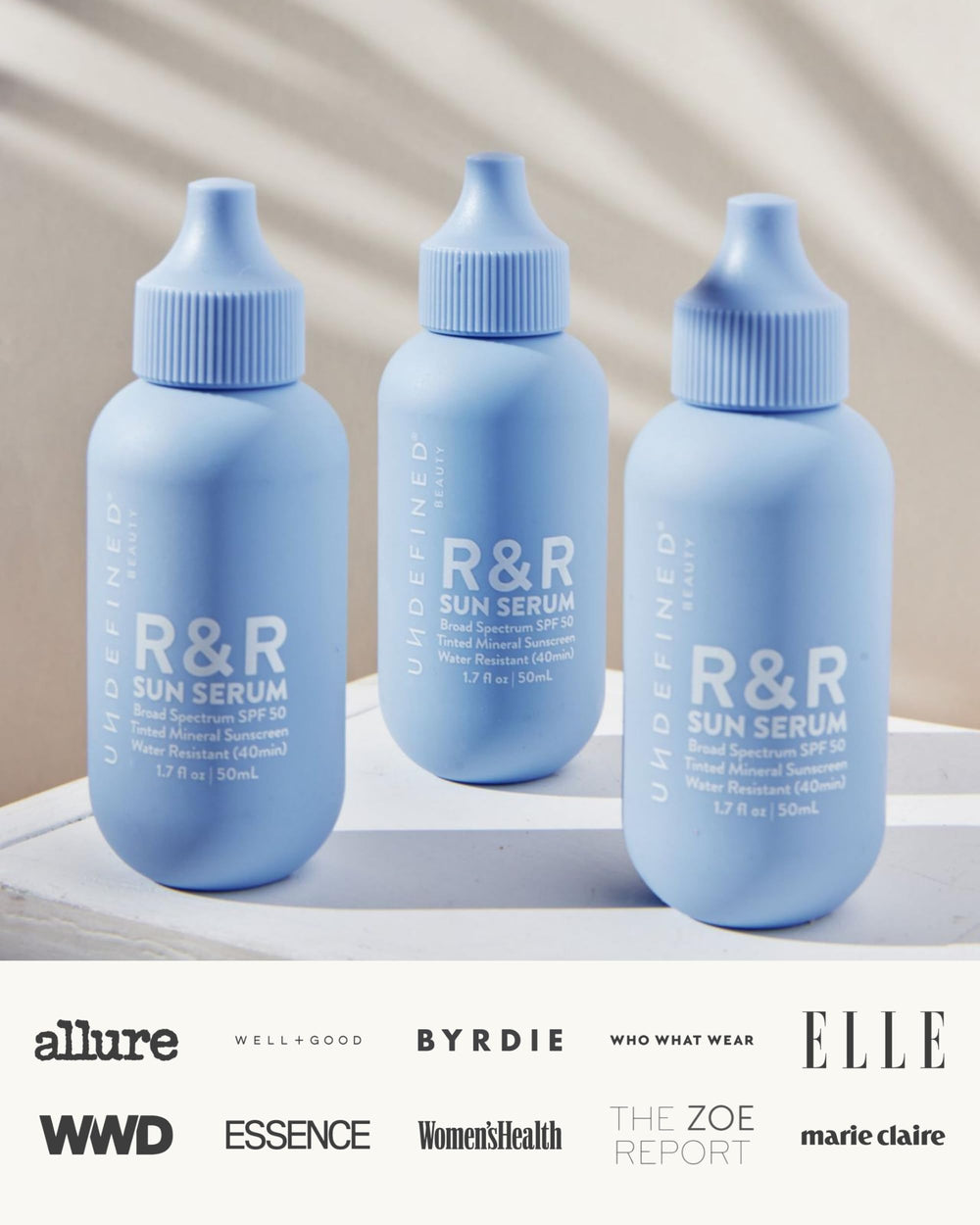 Undefined Beauty R&R Sun Serum sensitive skin friendly mineral sunscreen.