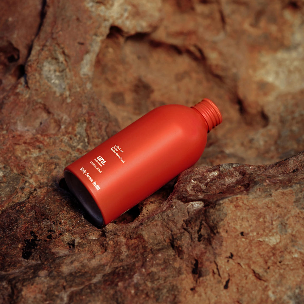 Close-up of Uni serum texture showing fast-absorbing finish
