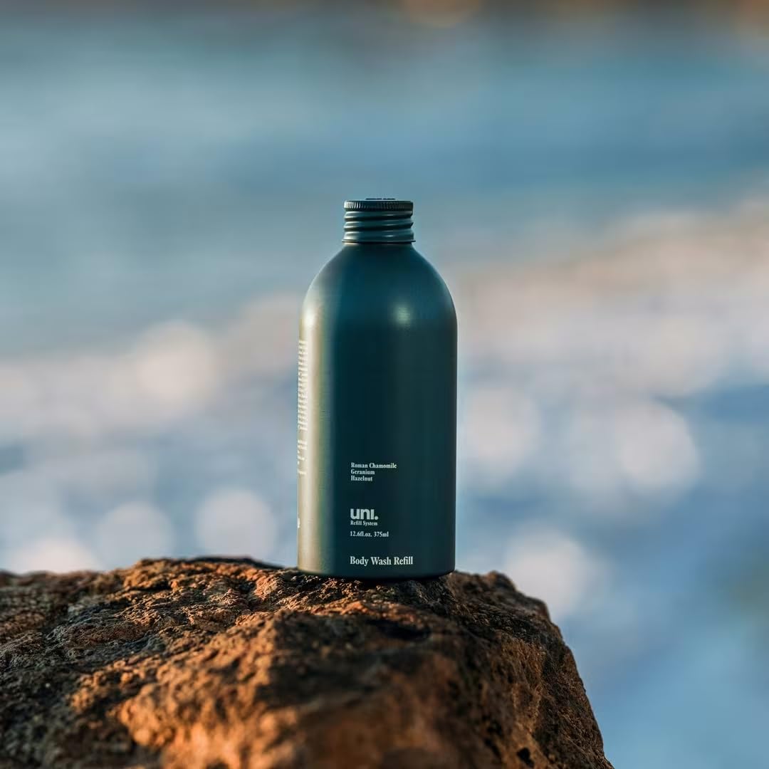 Creamy foam lather from Uni Skin Shield for refreshed skin.