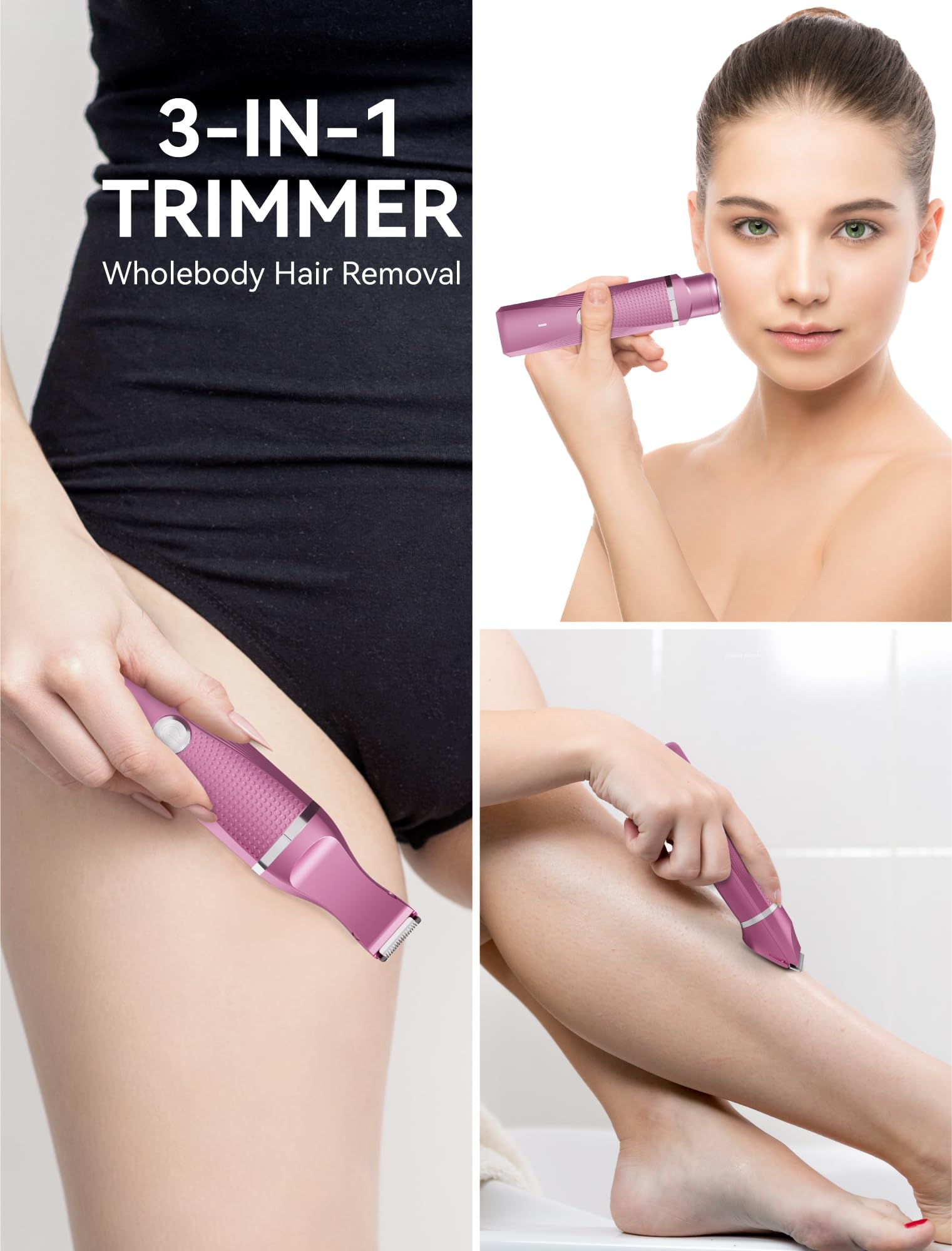 Unibono fast-trim head at 7000 RPM enables quick grooming on longer hair
