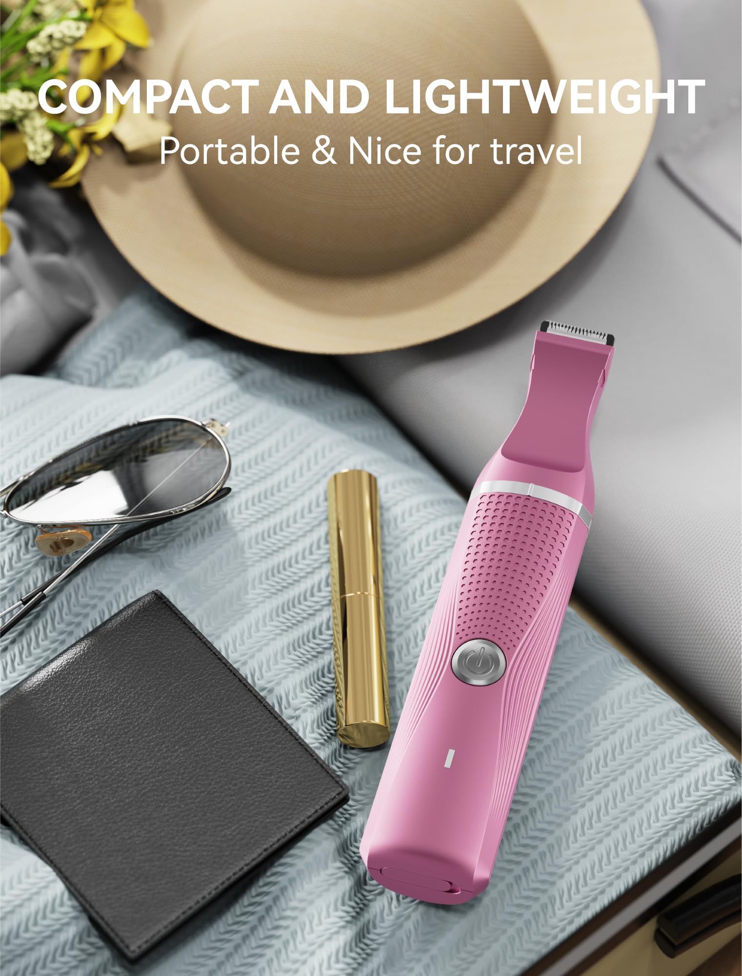 Unibono wet-dry capability provides flexible grooming in shower or dry moments