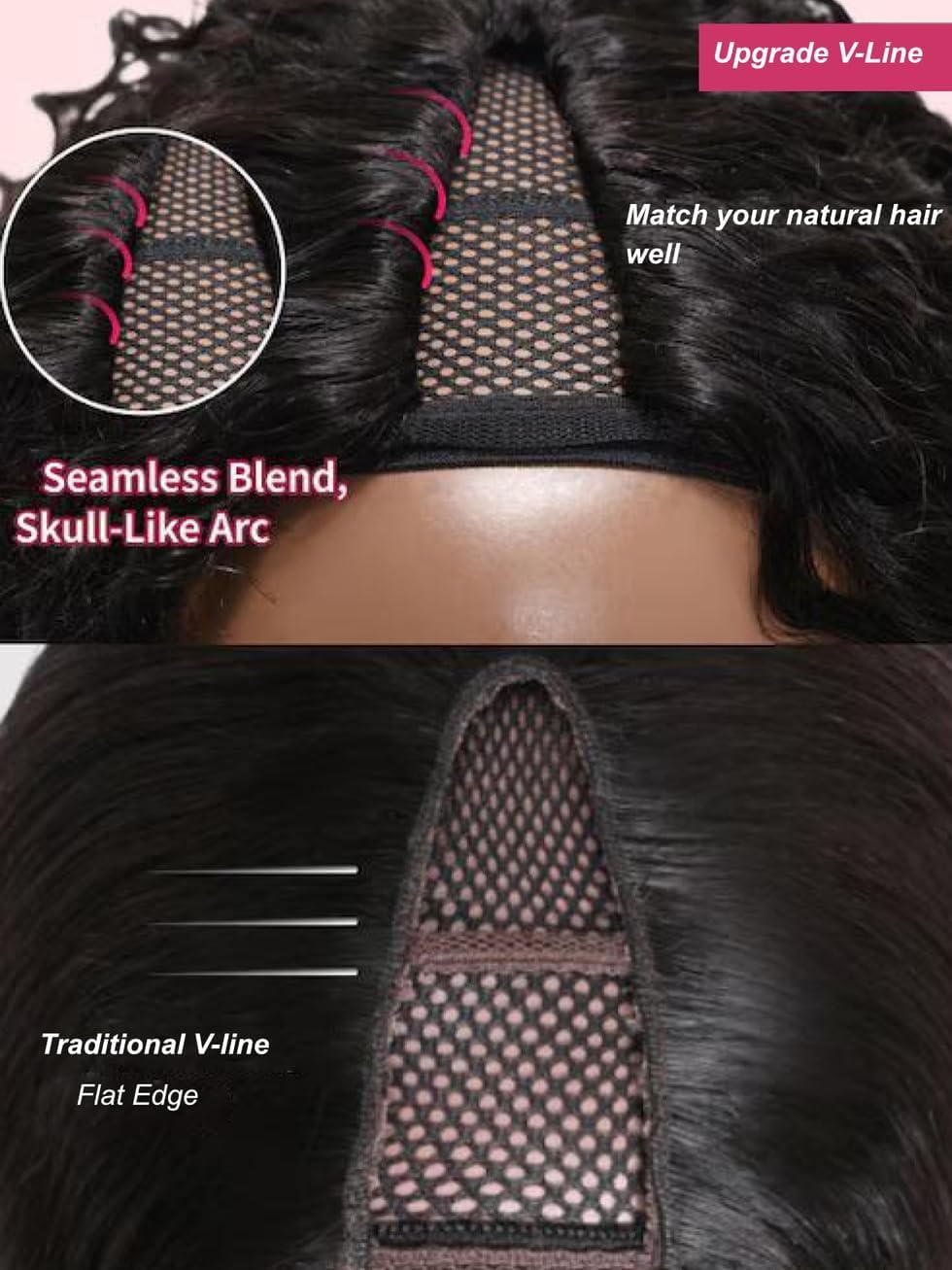 UNICE V Part Wigs 18-inch length view for versatile styling options