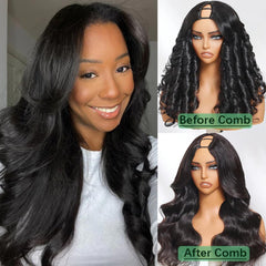 UNICE V Part Wigs no leave out design for seamless scalp blending