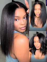 UNICE Yaki Straight Bob Wig front view with natural hairline for easy daily styling