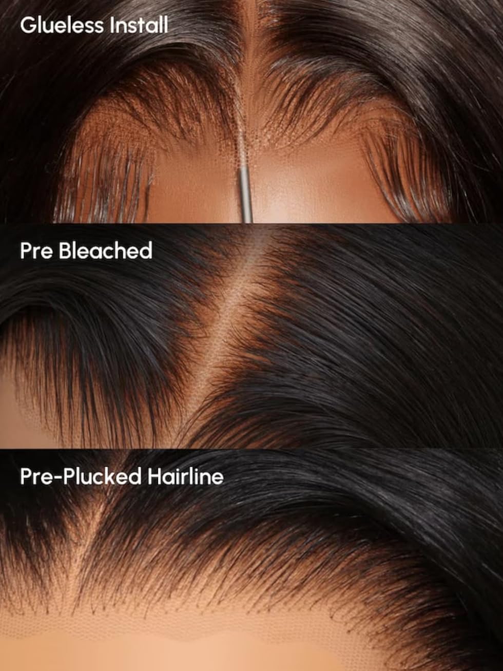UNICE Yaki Straight Bob Wig natural hairline with invisible knots