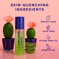 Unicorn Snot Cactus Cool Down ingredients highlight aloe and prickly pear