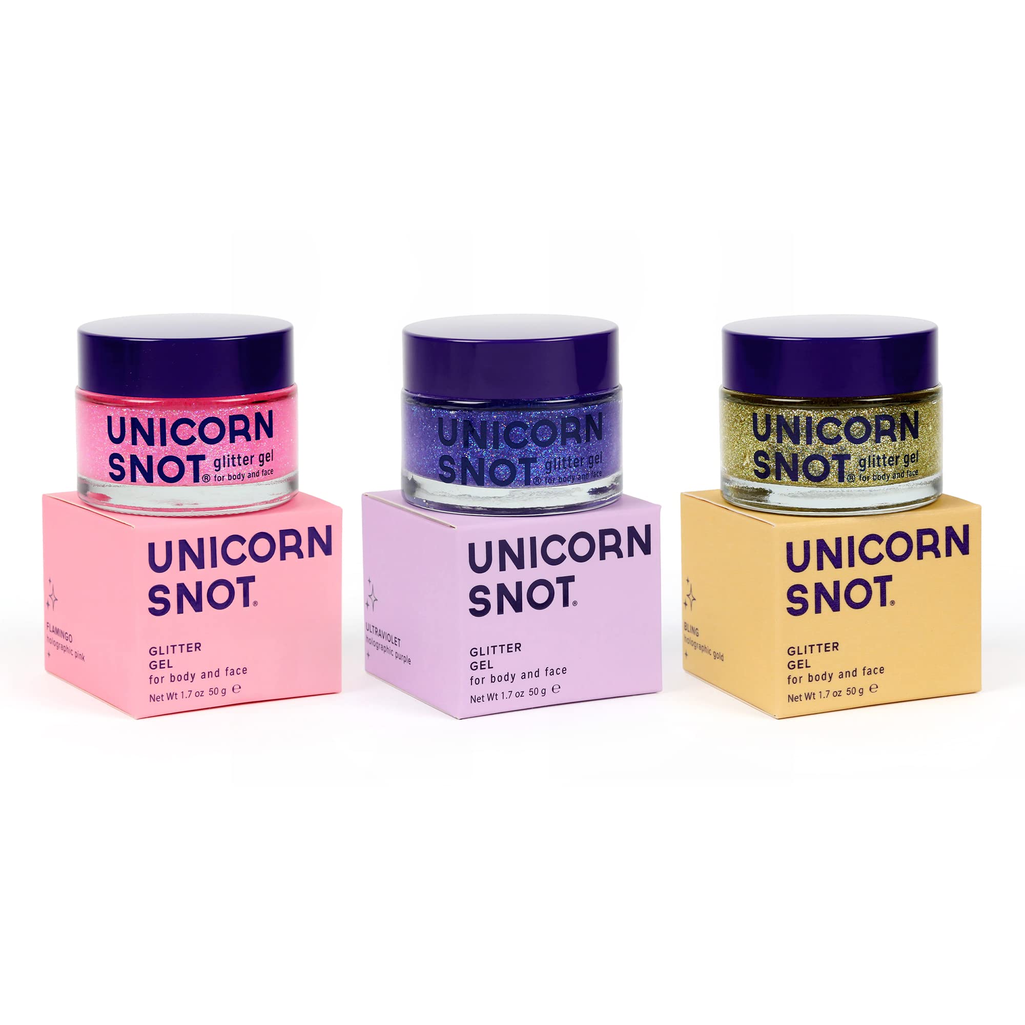 UNICORN SNOT holographic glitter gel flamingo for bold festival sparkle