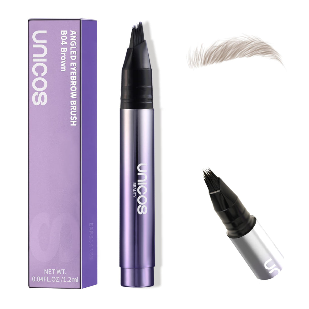 Unicos Eyebrow Pen with angled brush for precise, natural-looking brows.