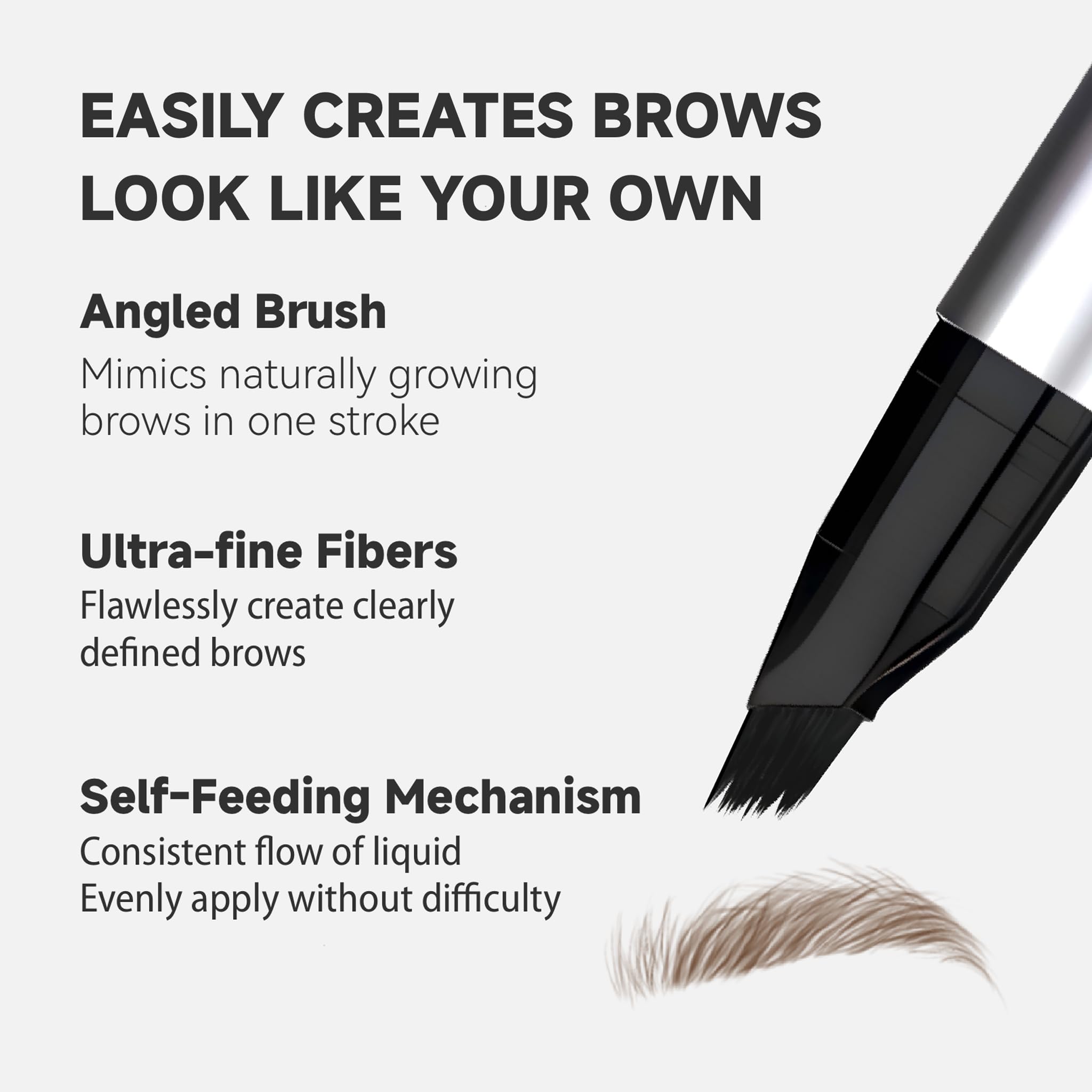 Unicos Eyebrow Pen Auburn shade blends naturally with hair.
