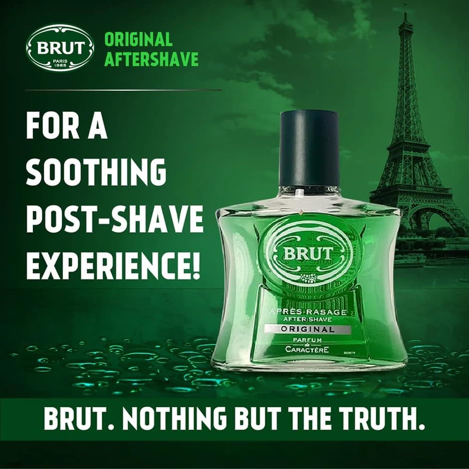 Gift-ready Brut Aftershave Original set in a sleek box.