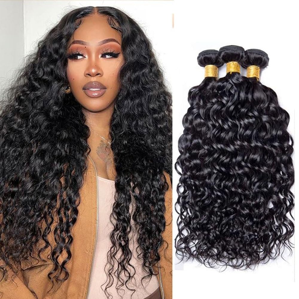 UNILO water wave bundles 12 inch natural black for seamless blending.