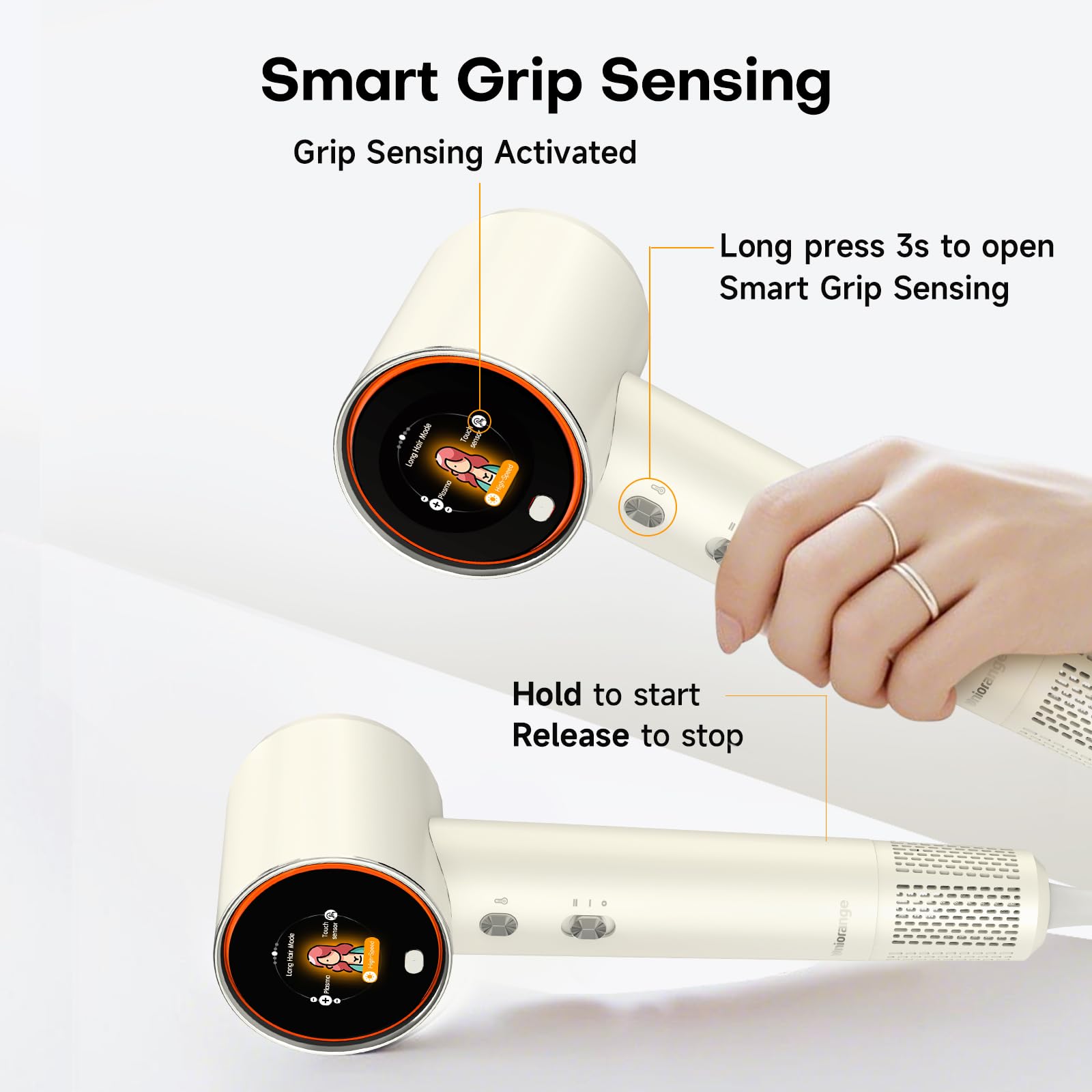 UNIORANGE 5-blowing-modes offering customized airflow for different hair types and needs.