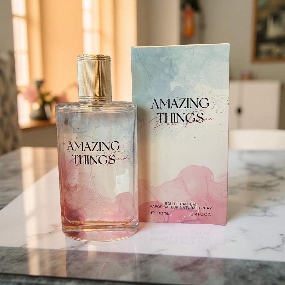 United Scents Amazing Things Pour Femme gift-ready box invites a thoughtful present.