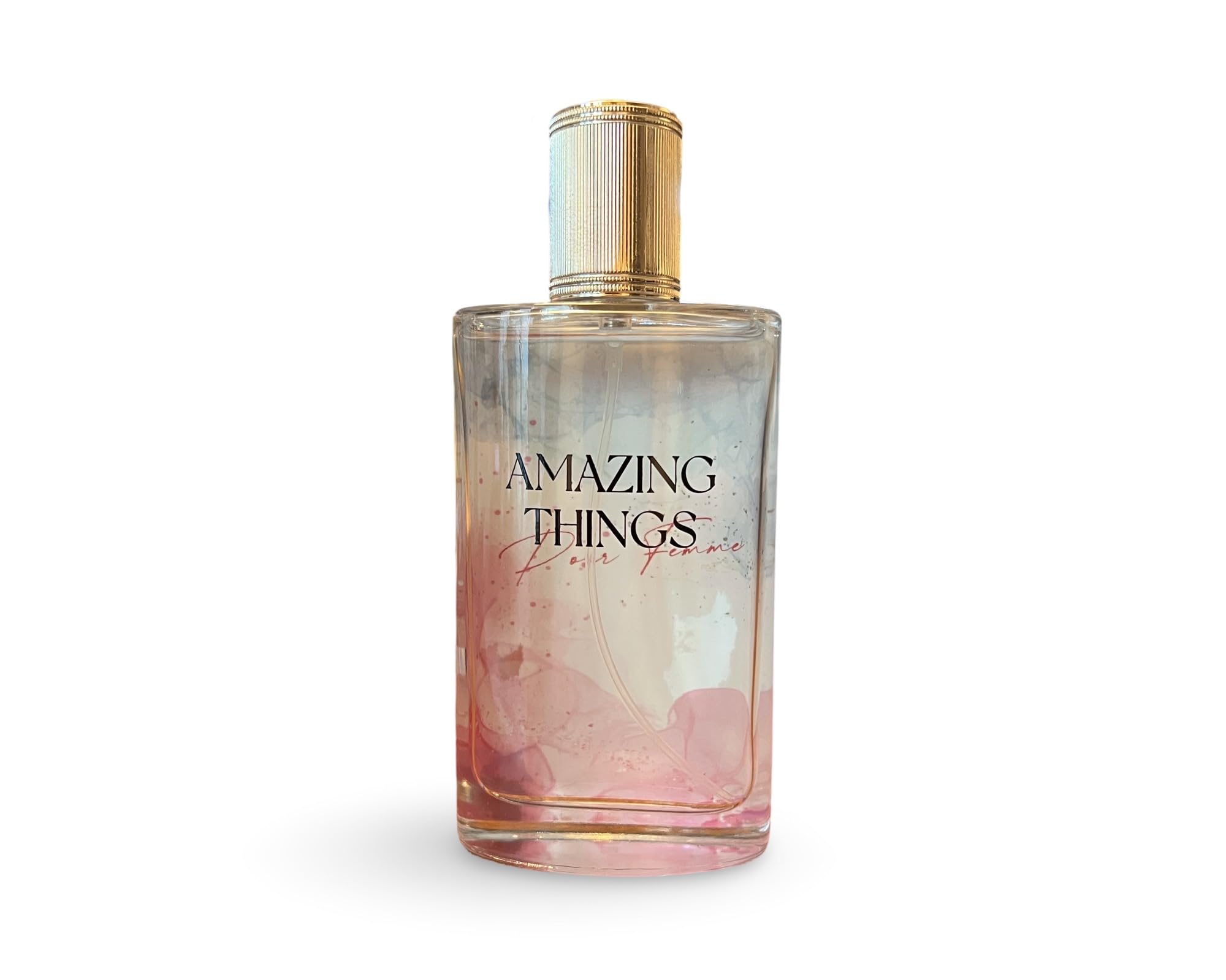 United Scents Amazing Things Pour Femme gold-cap packaging elevates gifting appeal.