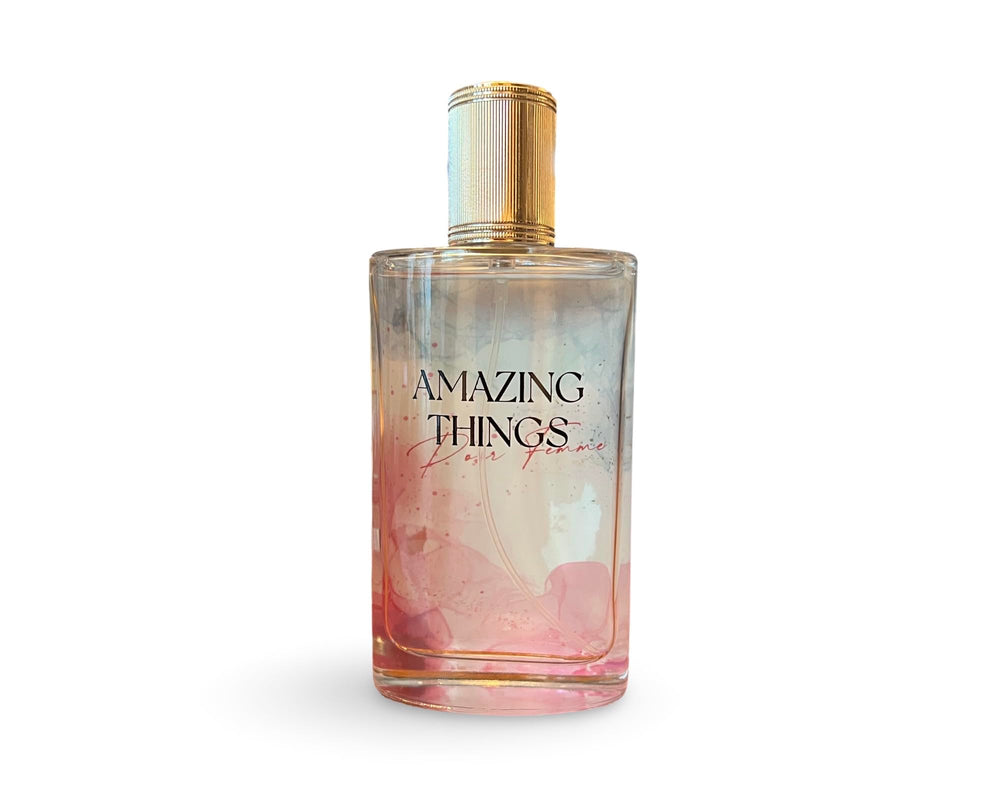 United Scents Amazing Things Pour Femme gold-cap packaging elevates gifting appeal.