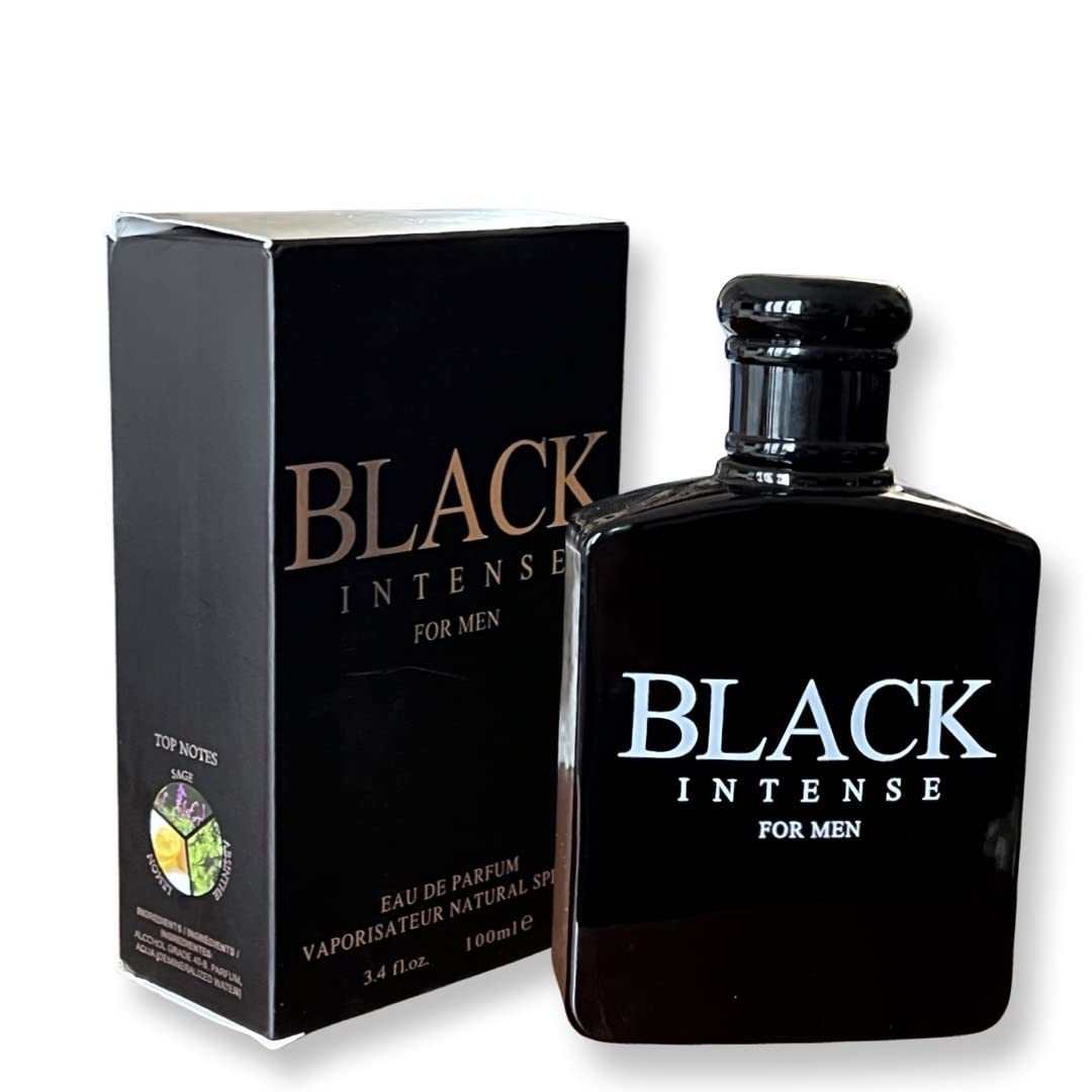 United Scents BLACK INTENSE bottle front view, ideal for daily refinement.