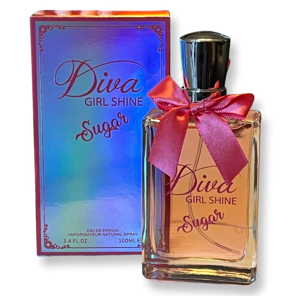 Diva Girl Shine Sugar packaging close-up signals premium presentation.